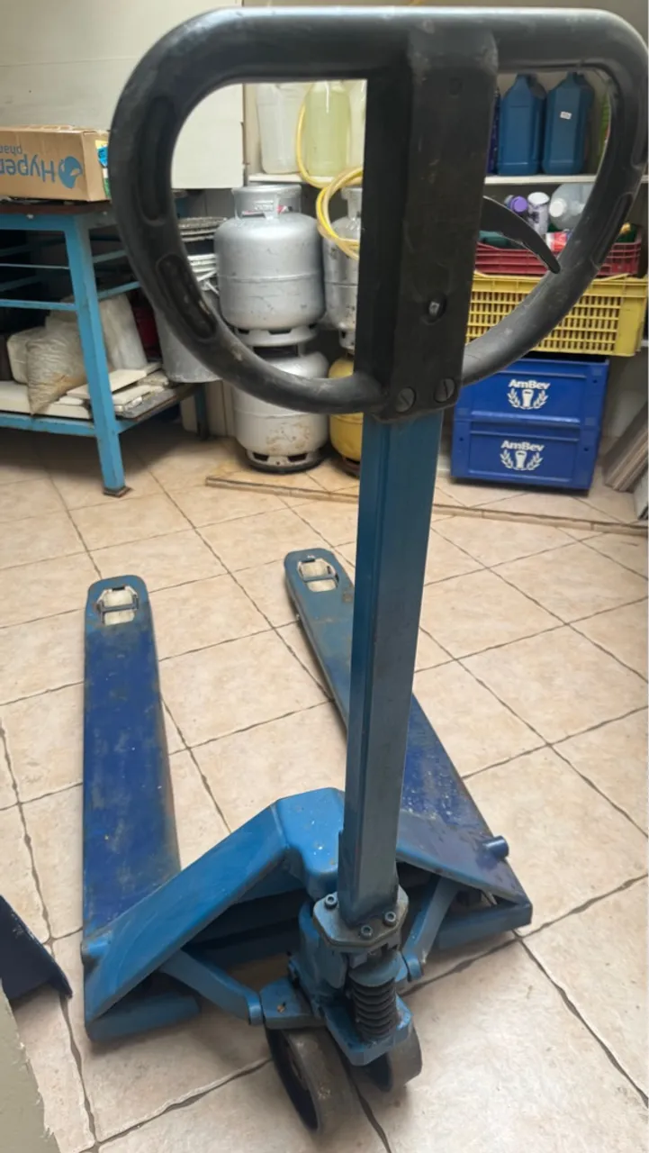 Carrinho Paleteira Hidráulica Manual Azul