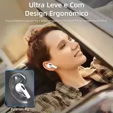 Bettdow Fones De Ouvido Sem Fio Bluetooth 5.3 Esportes À prova d'água e redução de ruído - Foto 4