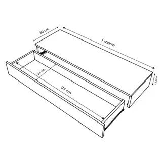 Penteadeira Suspensa Branca - Foto 4