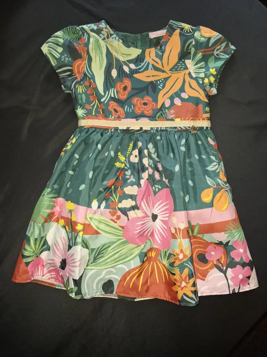 Vestido Infantil Floral Mon Sucré tam 3