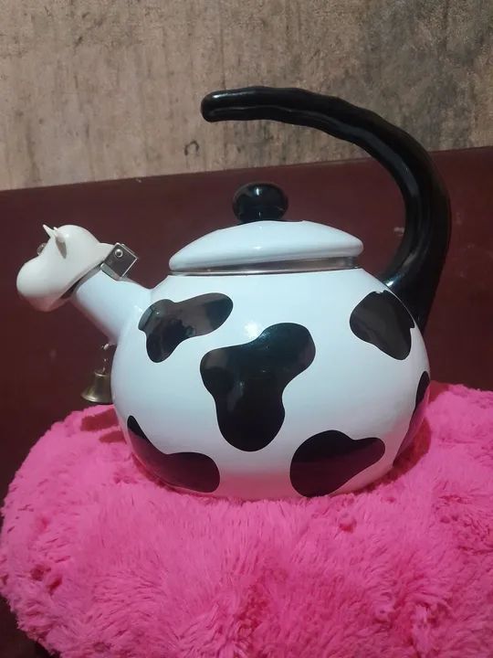 Chaleira de Porcelana com Desenho de Vaca - Foto 3