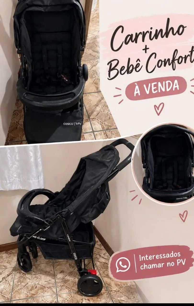 Carrinho com bebê conforto 
