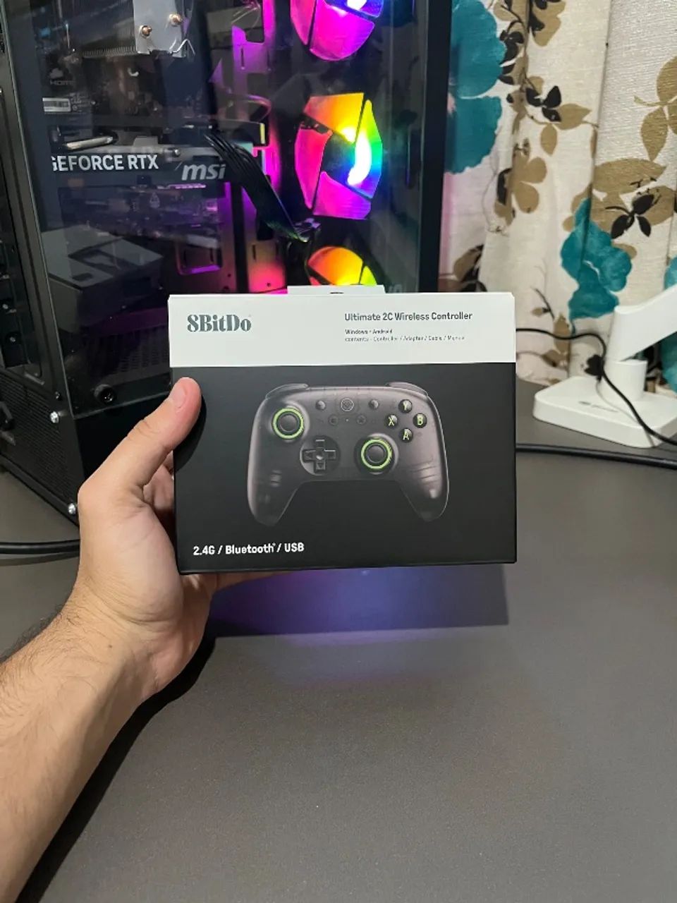 Controle Gamer 8BitDo Ultimate 2C Wireless Bluetooth 2.4G para PC e Android - Foto 5