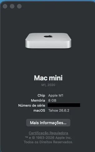 Mac Mini Apple 2020 M1 8GB/256 SSD - Impecável - Computadores e