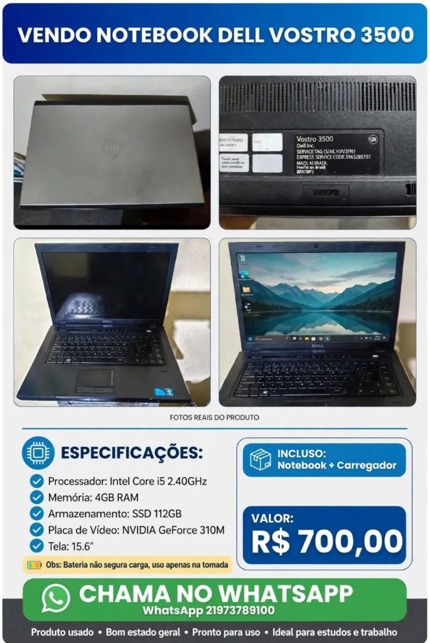 NOTEBOOK DELL VASTRO 3500 - Foto 2