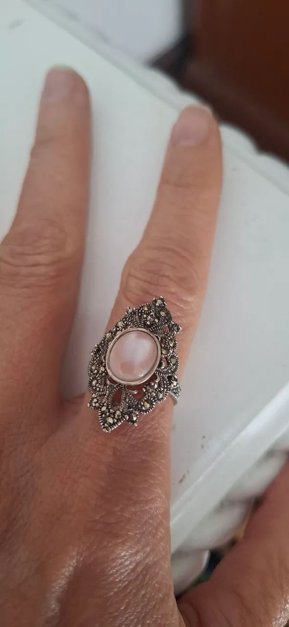 Anel de Prata Com Pedra - Foto 2