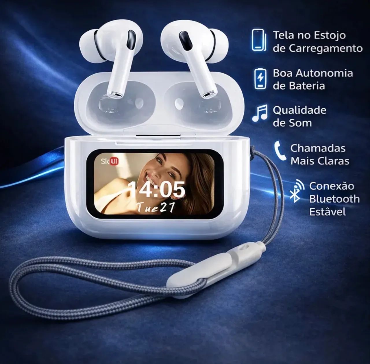 Fone de ouvido com tela428513613380341761