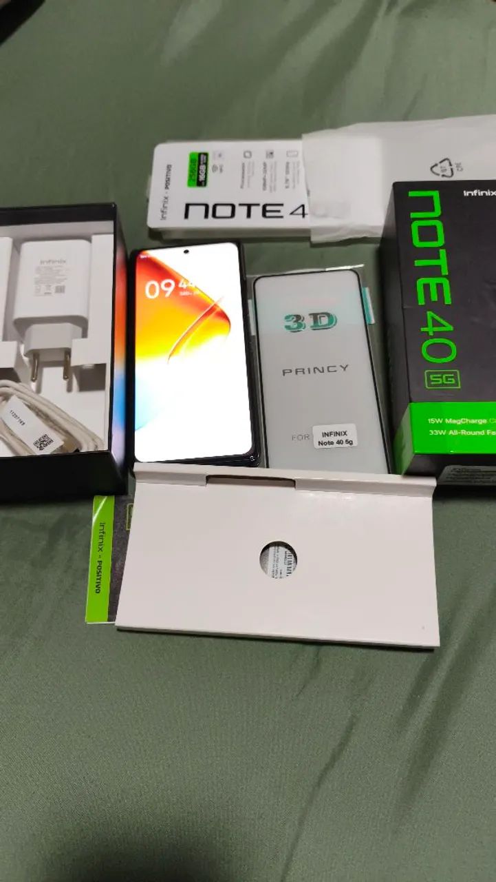Celular infinix note 40 5G NFC Carrega por indução 