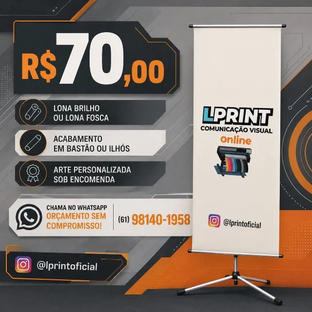 Banner 80x120 cm - R$ 70,00 reais