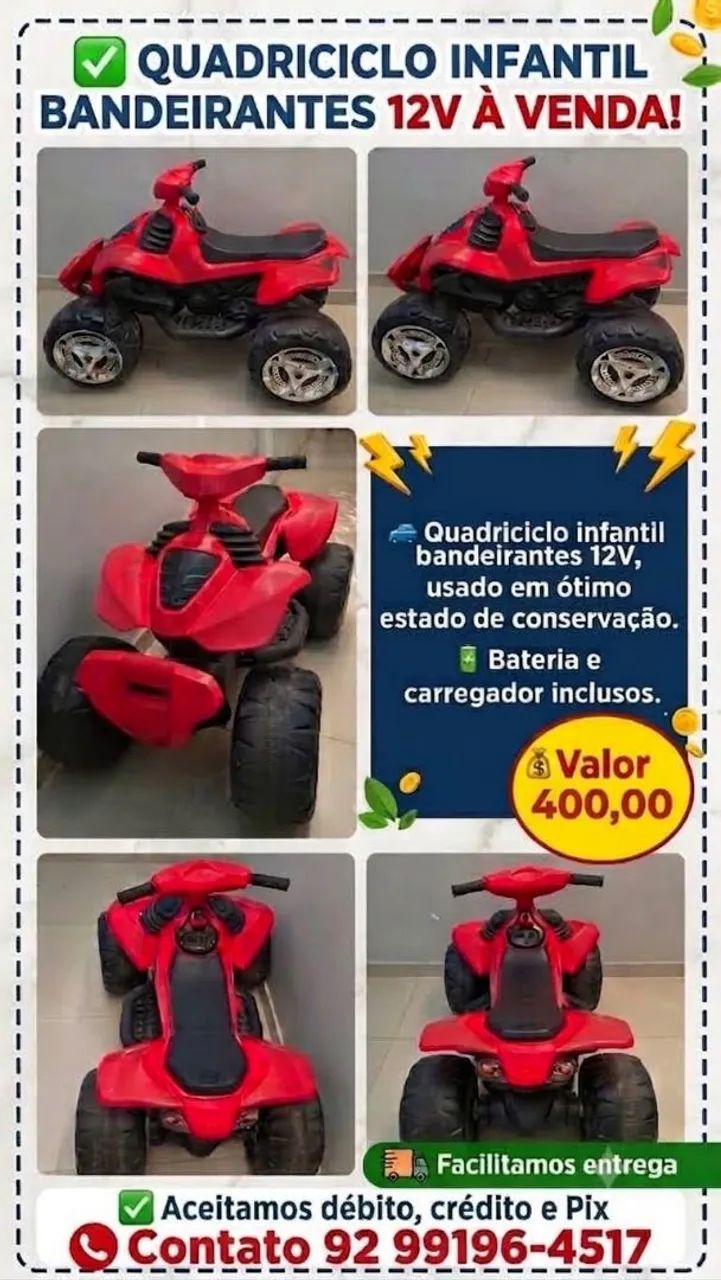 Quadriciclo bandeirantes 12V
