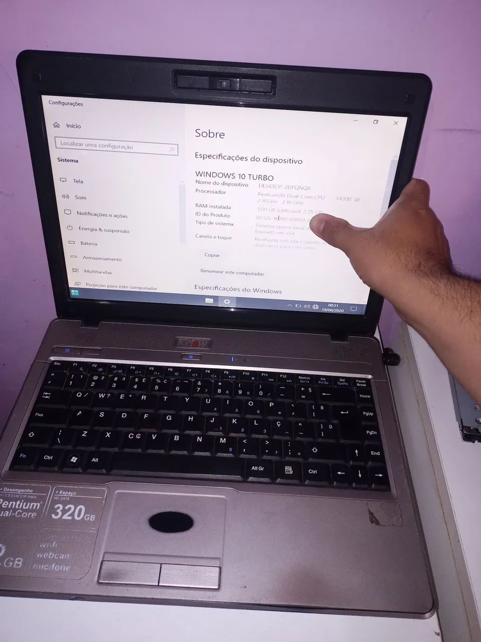 Notebook 4 ram estudos ou youtube - Foto 2