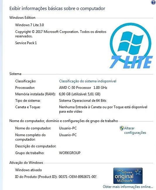 Notebook Itautec 490,00 <br>Notebook Itautec A7420 ? Windows 7 Otimizado - Foto 3