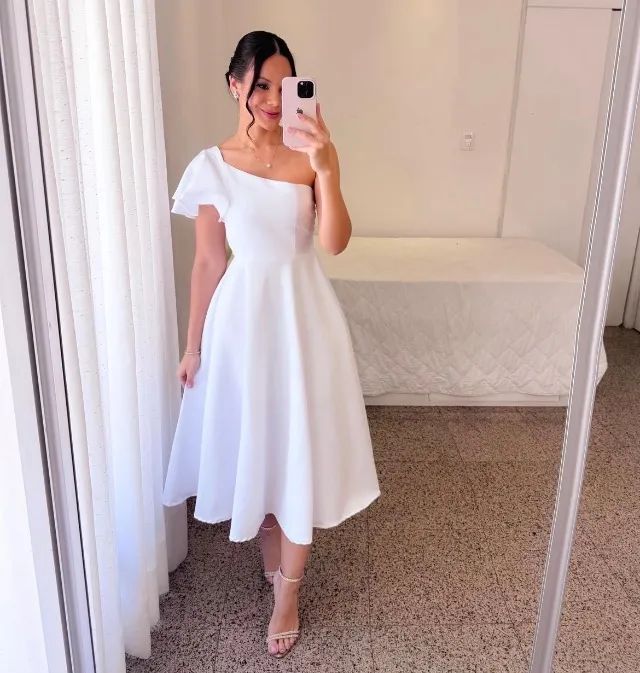 Vestido Branco Midi