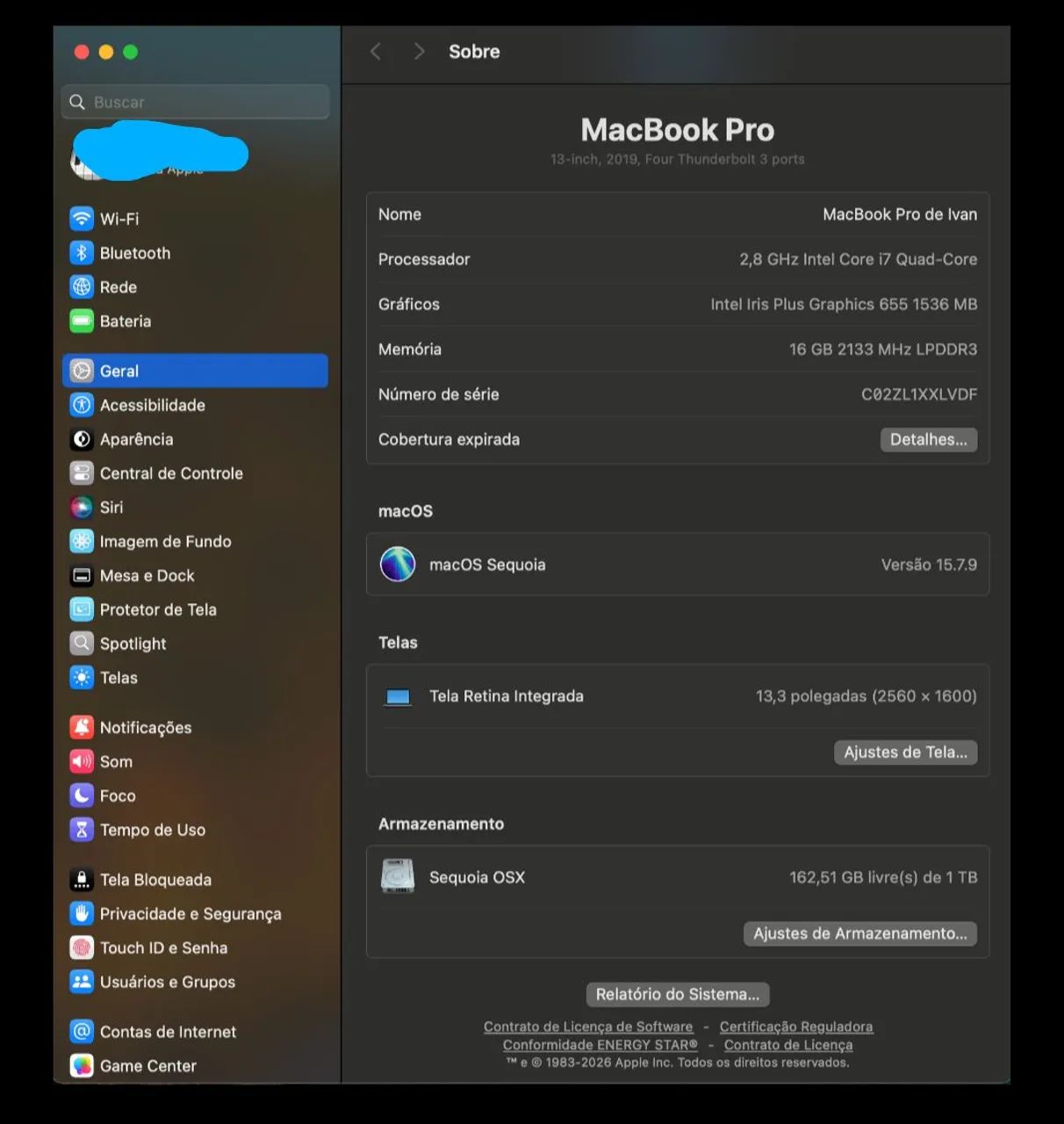MacBook Pro 13,3? 2019 i7 | 16GB | SSD 1TB | A1989 - Foto 3