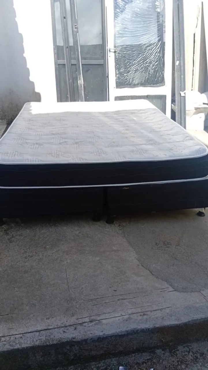 Cama de Casal com Colchão e Base - R$ 350,00 - Foto 4