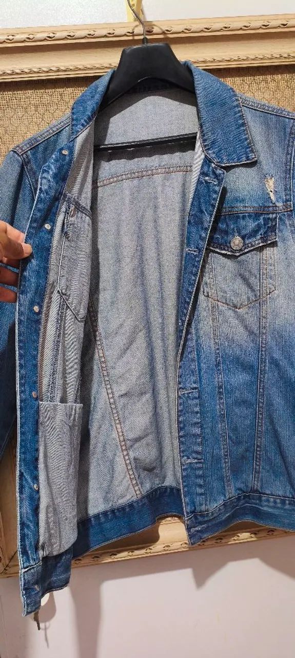 Jaqueta jeans clássica, masculina. T.M - Foto 4