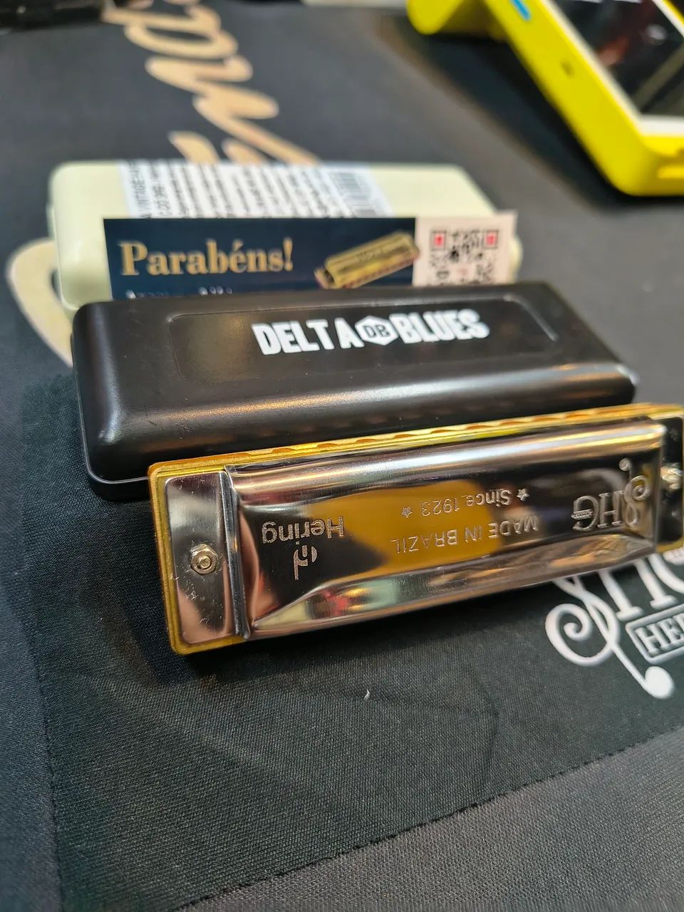 Gaita Hering delta blues 10 vozes com estojo compre o instrumento mais top do brasil - Foto 5