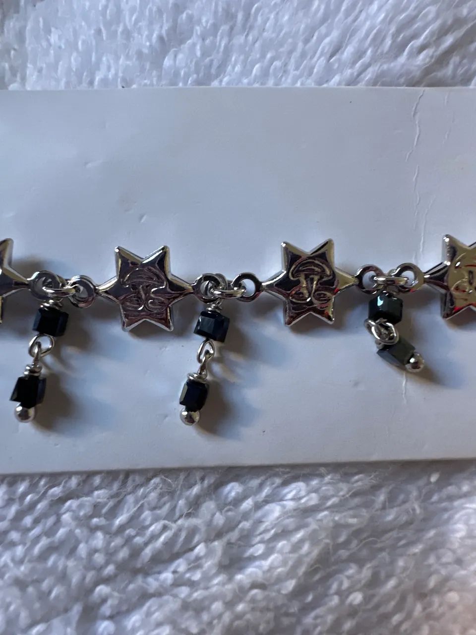 Pulseiras estrelas com pedra azul marinho  - Foto 2