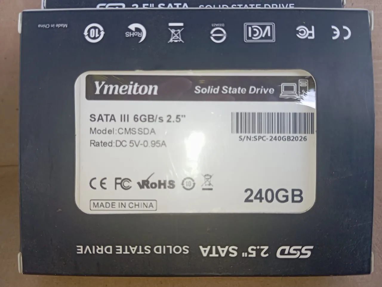 SSD 240gb na caixa