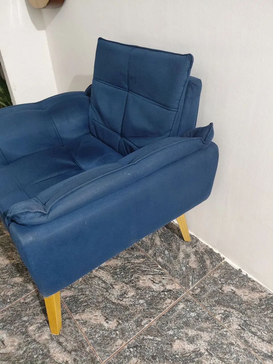 Poltrona marrom azul marinho  - Foto 2