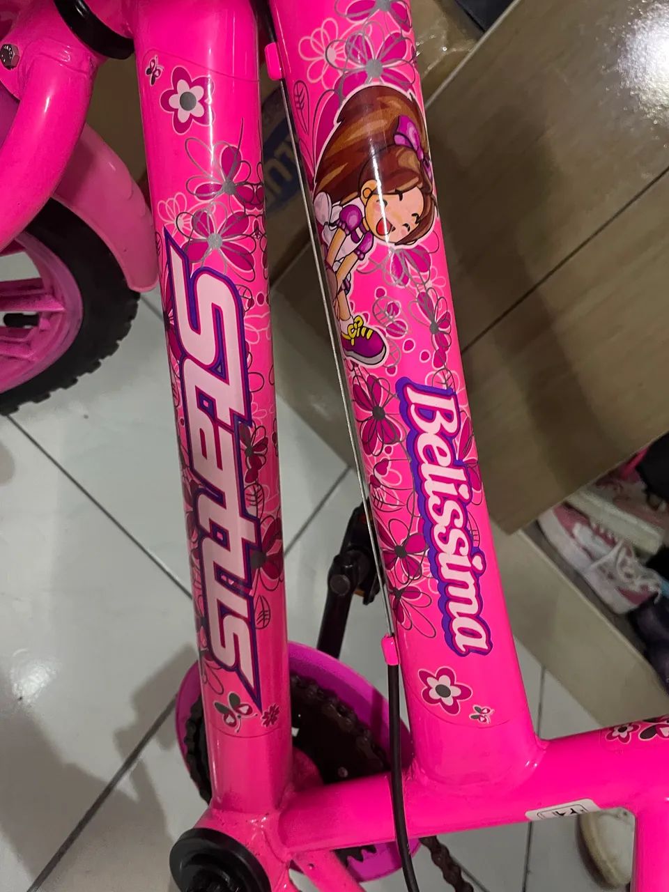 Bike infantil rosa aro 16 - Foto 6