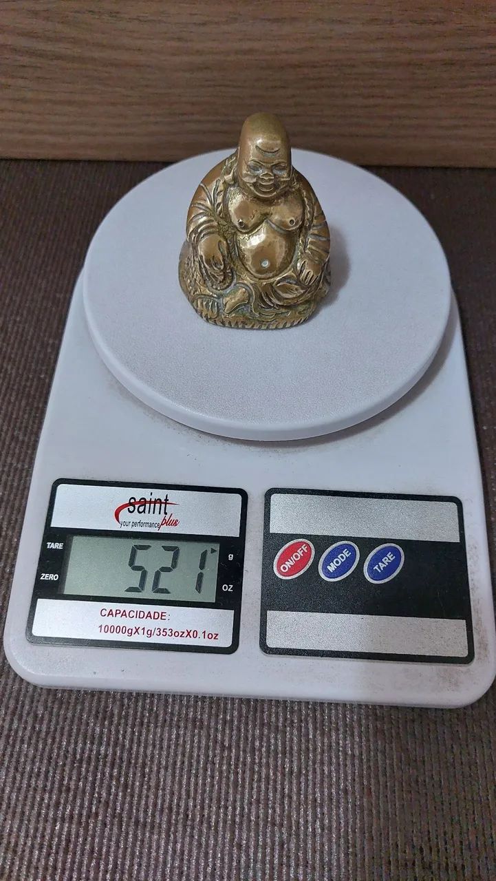 Estatueta de Buda em bronze maciço  - Foto 3