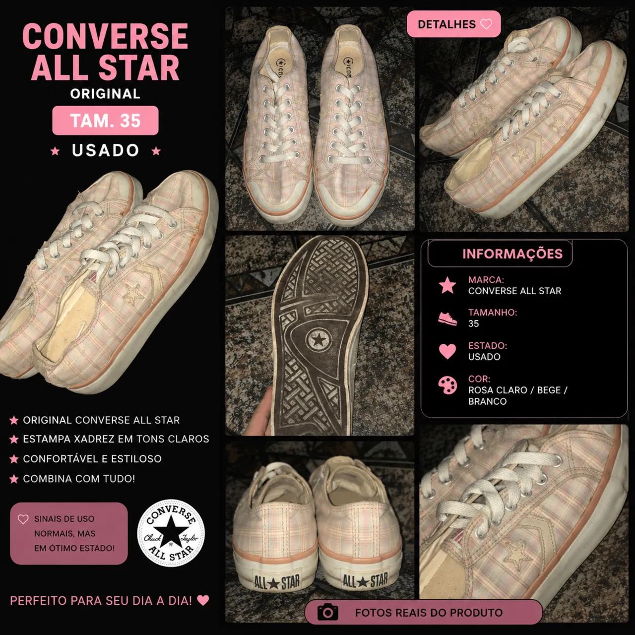 all star xadrez coquette/y2k