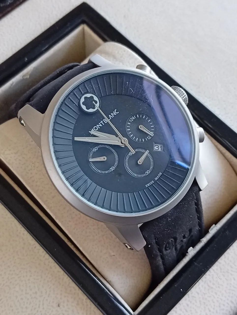 Relógio Montblanc preto quartzo - Foto 3