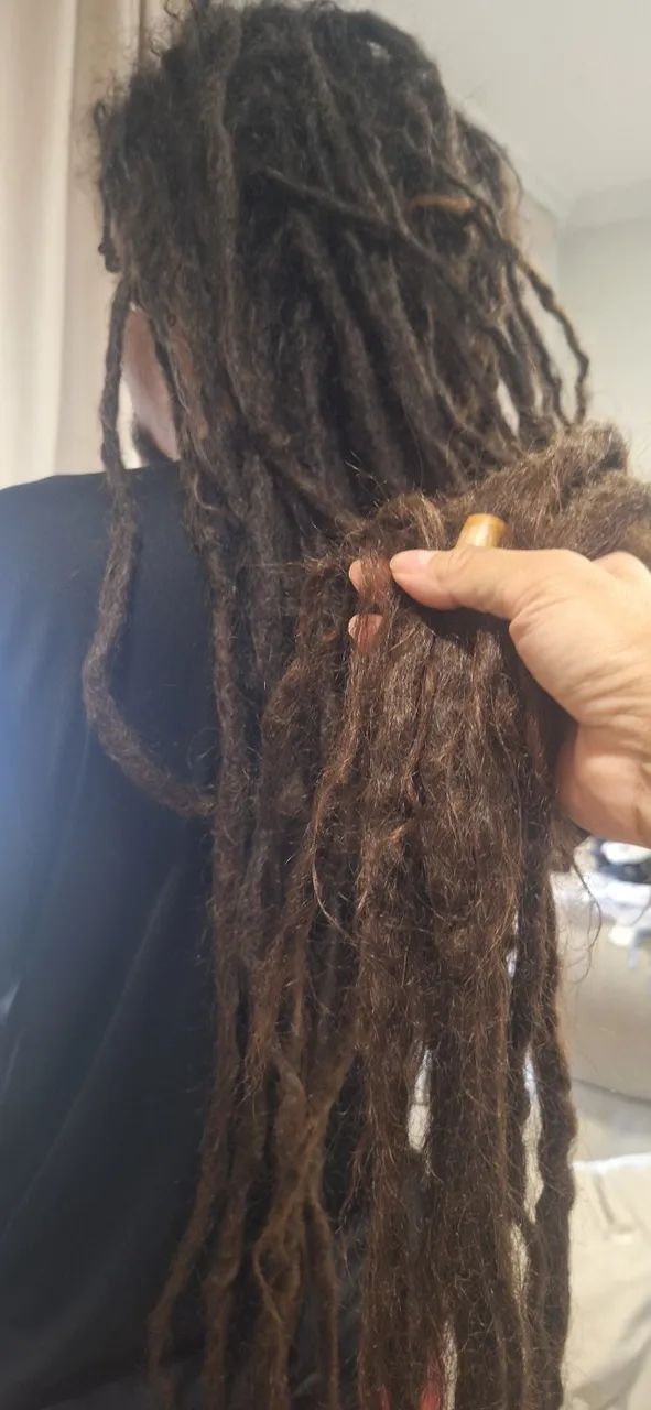 Dreads naturais, sem emendas, sem tinta / 90cm - 105cm
