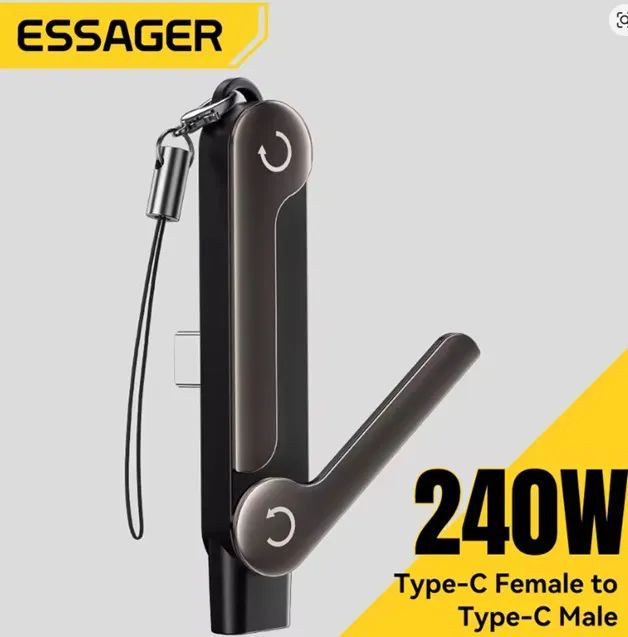 Adaptador OTG 240W com Suporte para Celular