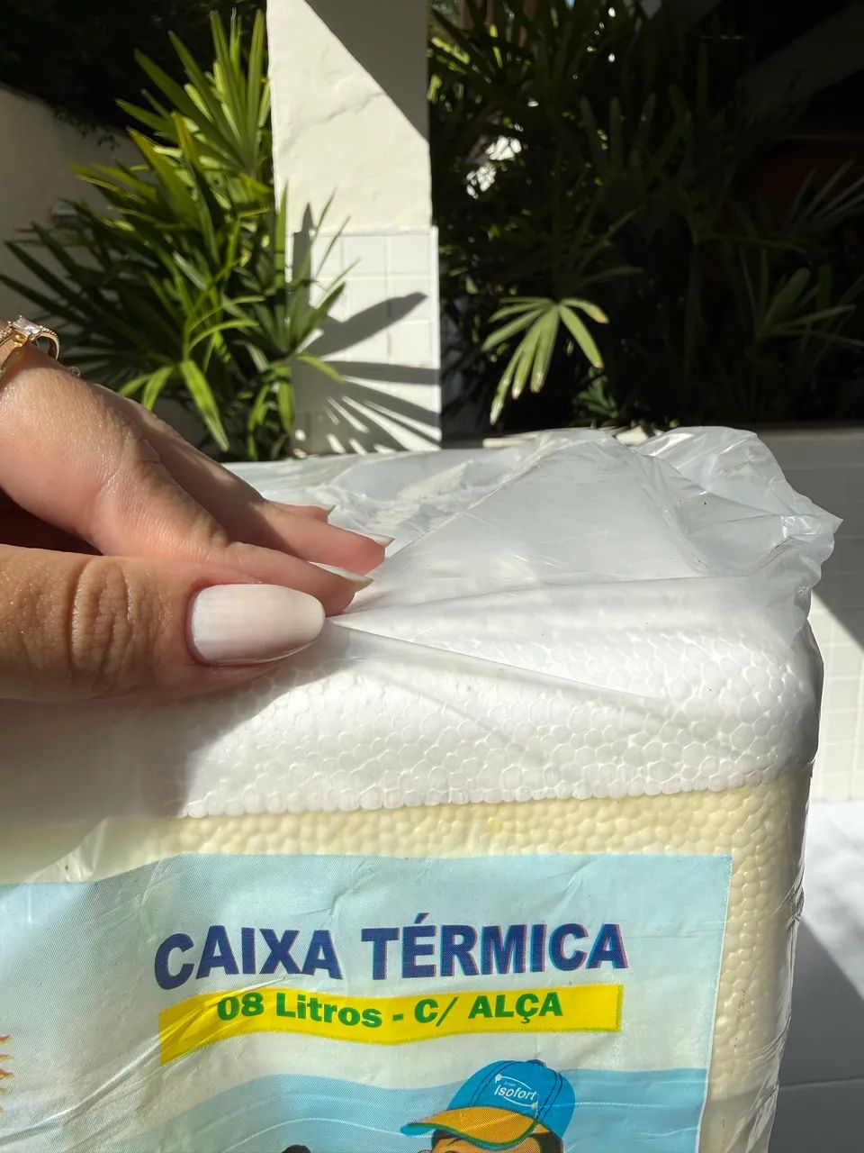Caixa térmica isopor com alça 8 litros nova  - Foto 5