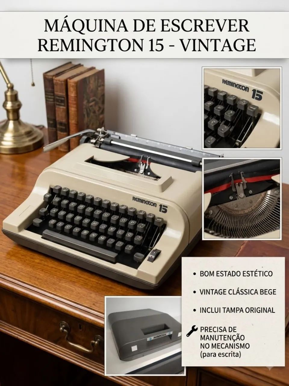 Máquina de escrever Remington 15 