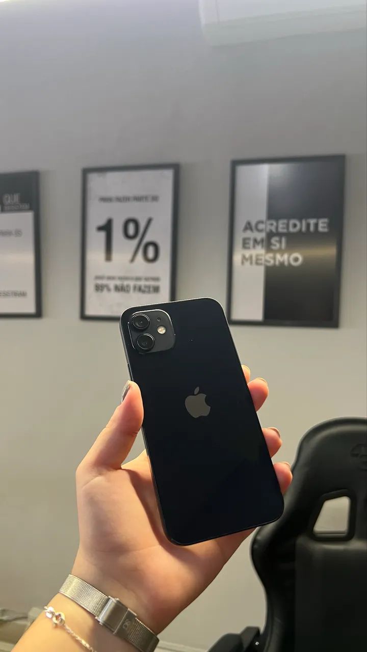 iPhone 12 128GB sem defeitos preto  - Foto 3