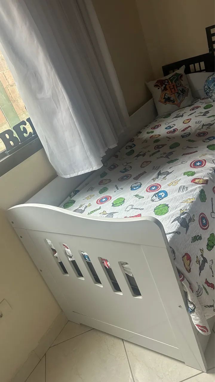 Cama Solteiro com cama Auxiliar 