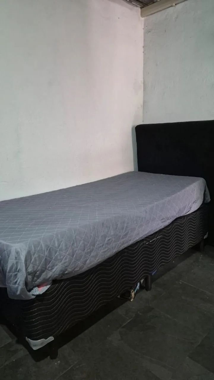 Cama solteiro + Cabeceira + Colchão 