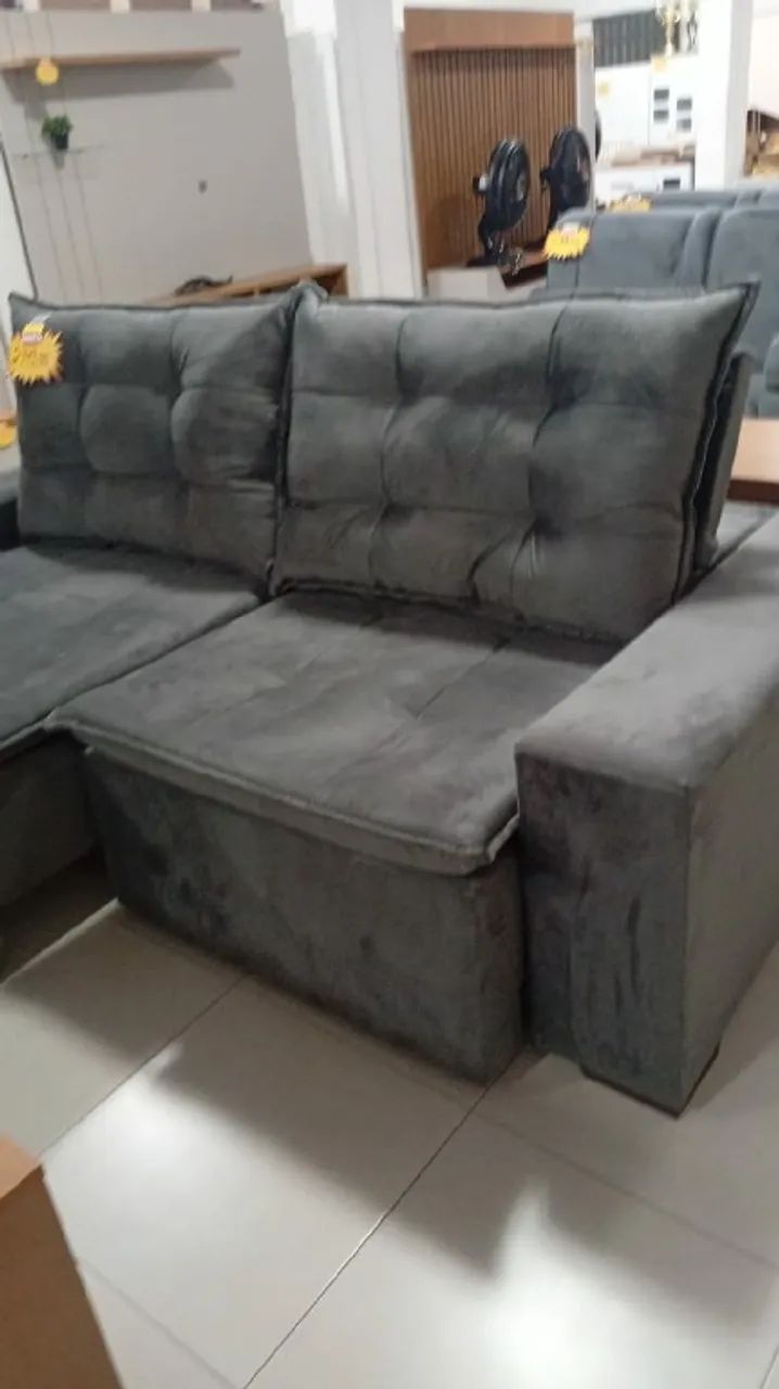 Sofa Retratil e Reclinavel Angra Estofados Linhares - Praia Moveis  - Foto 4