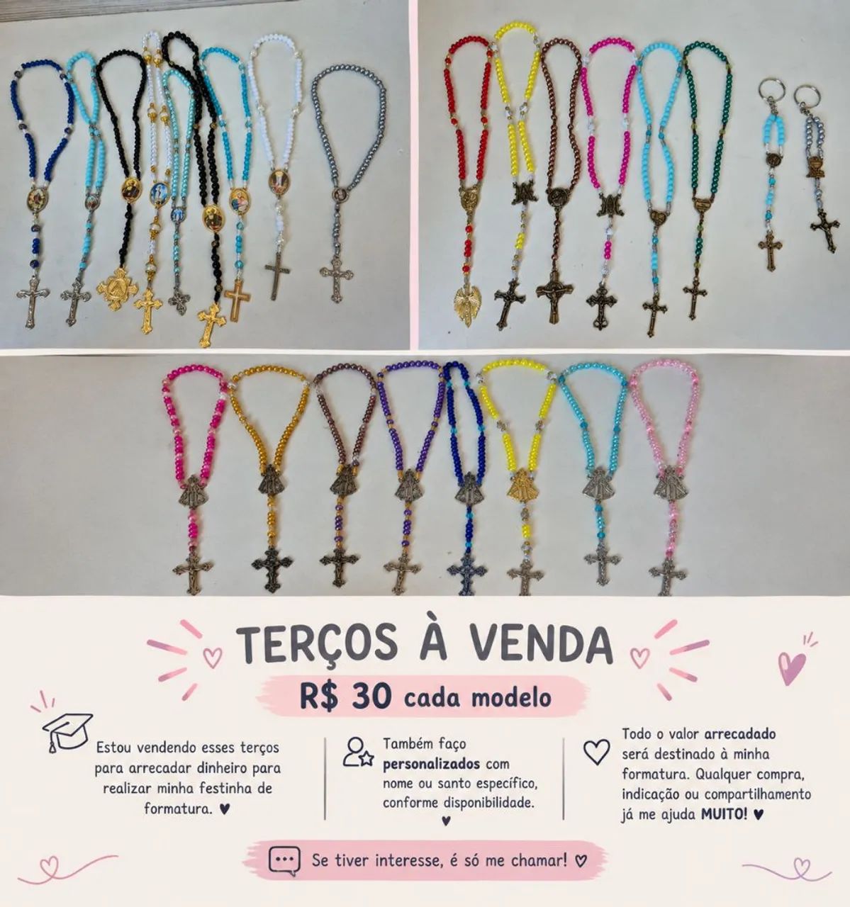Terços personalizados R$25 cada!  - Foto 2