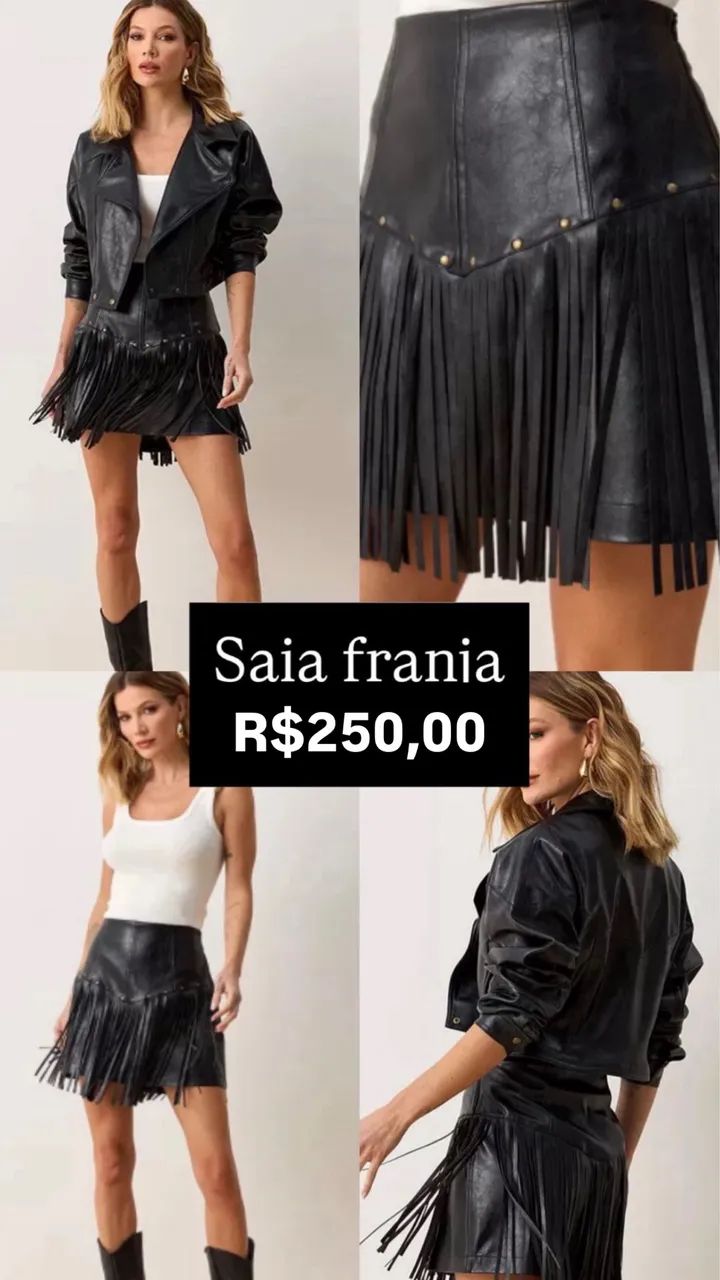 Saia Franja - Marca Flor Linda