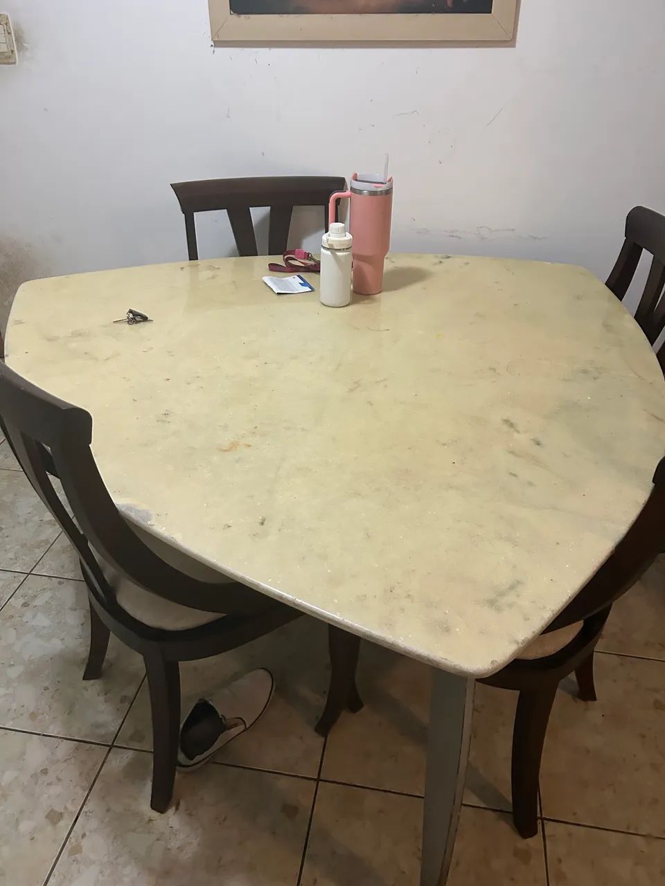 Mesa mármore base de ferro65153861546754121