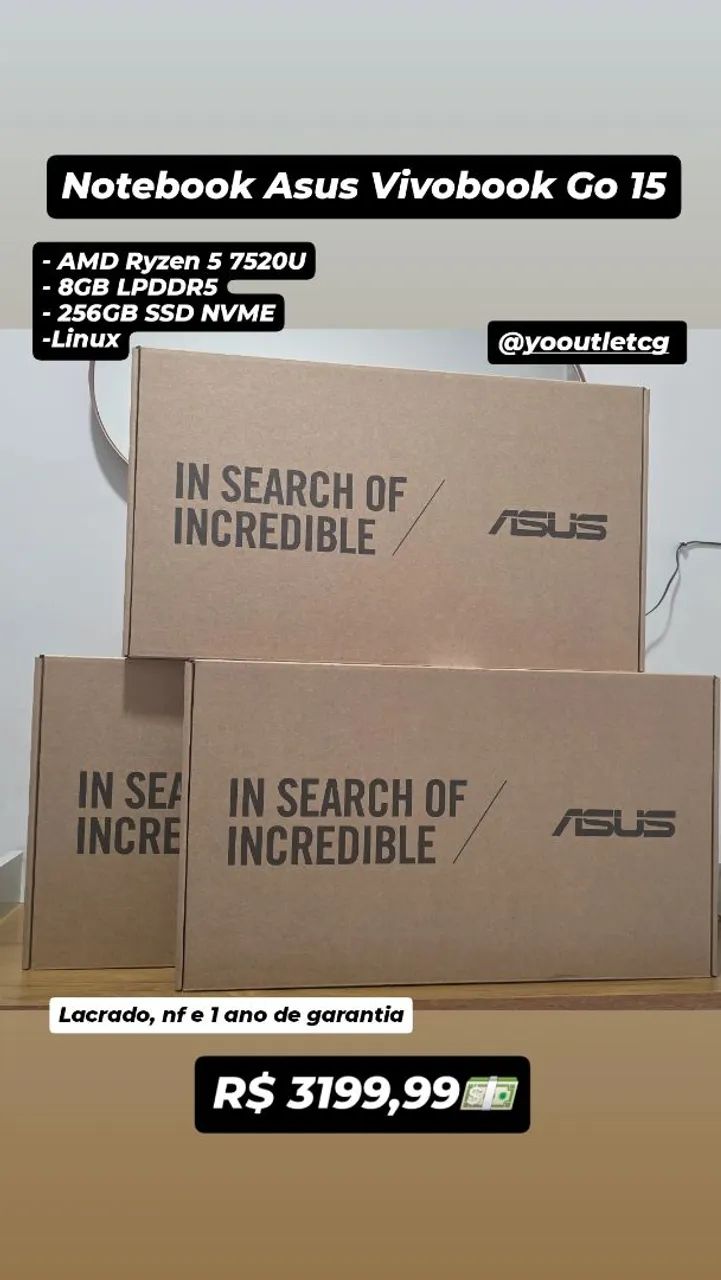 Notebook Asus Vivoboo G015, Ryzen 5, 8GB RAM, 256GB SSD