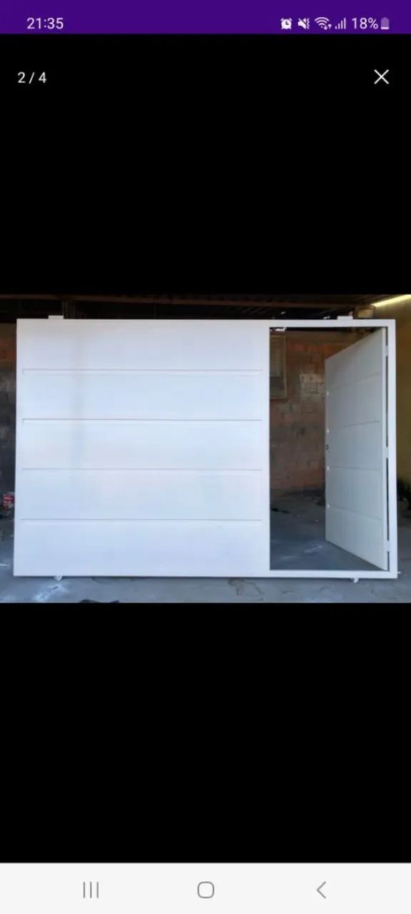 Portão de garagem galvanizado 