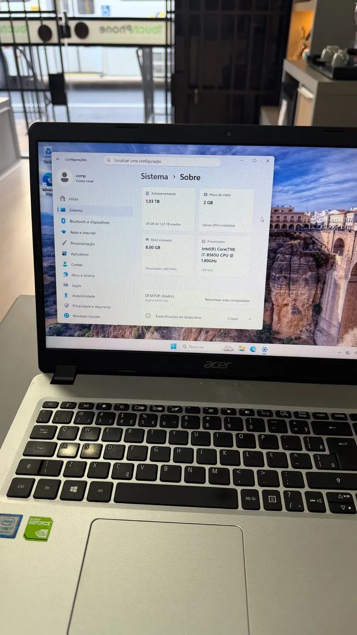 NOTEBOOK ACER ASPIRE 5 - CORE i7 + NVIDIA MX130 - Foto 5