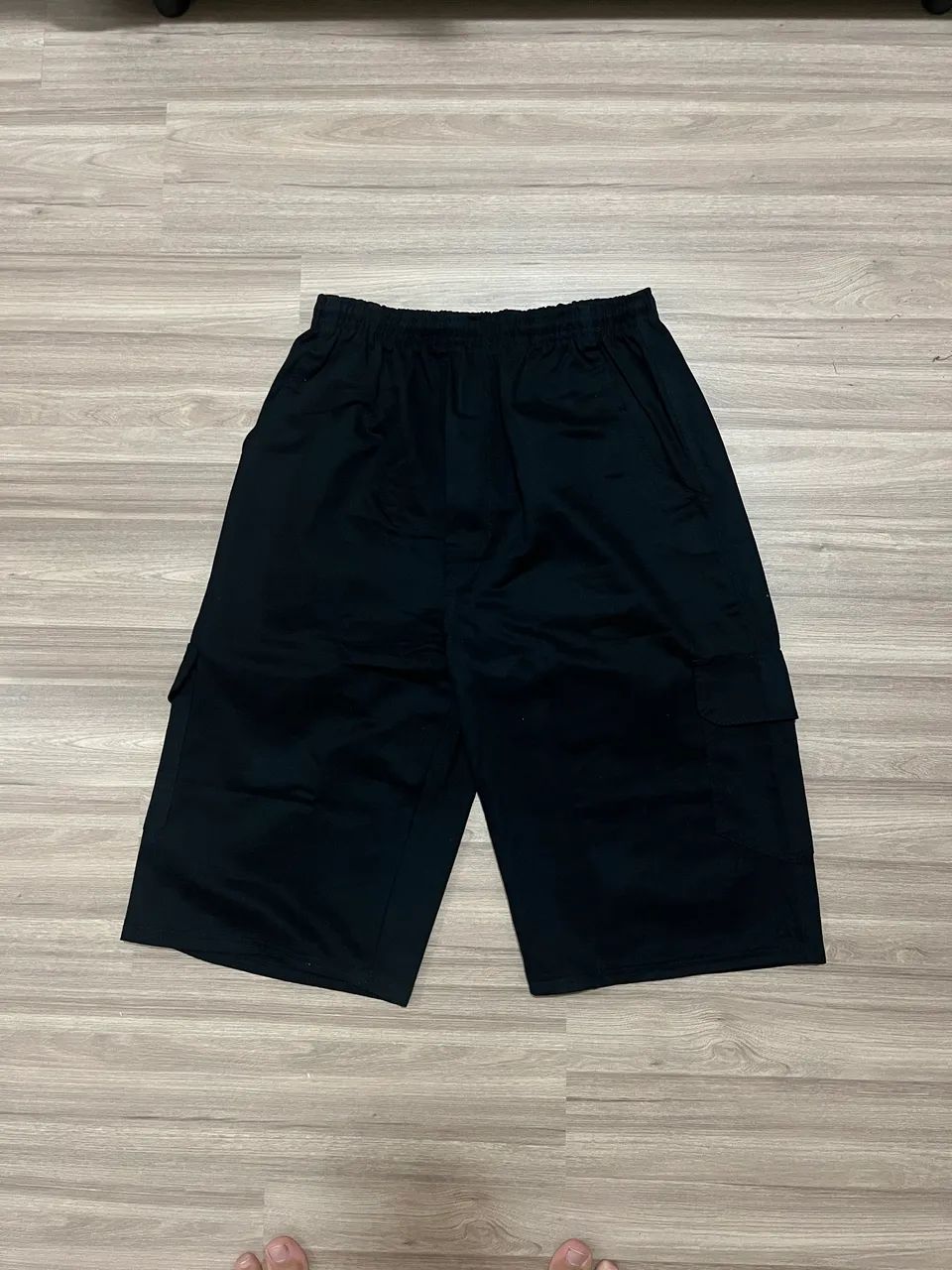 Bermuda Sarja Cargo Preta