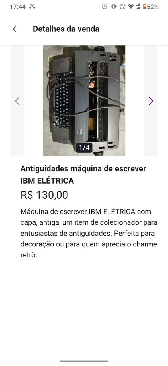 Máquina de escrever IBM ELÉTRICA  - Foto 3