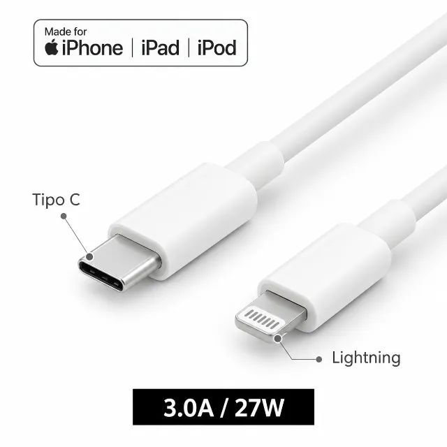 Cabo USB C para Lightning, Certificado Apple, 1,5m, Branco, App-tech - Foto 3