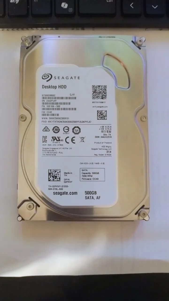 HD Seagate 500GB Barracuda, 7200RPM, SATA III
