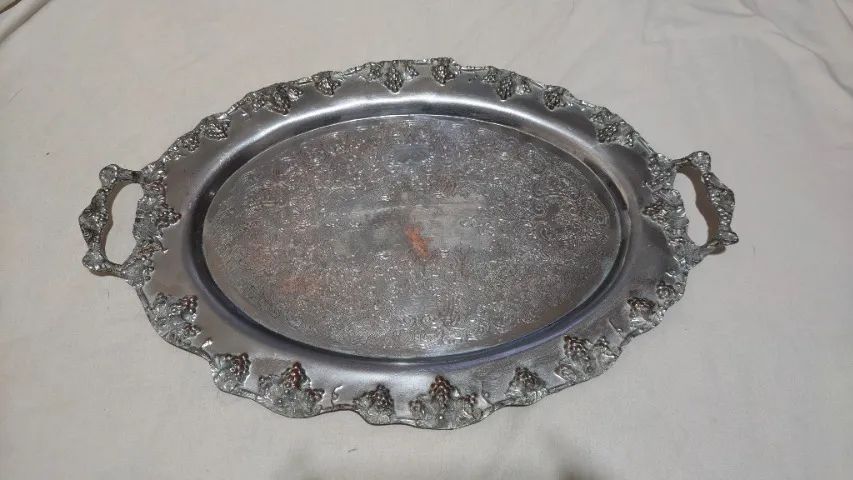 Bandeja antiga cromada