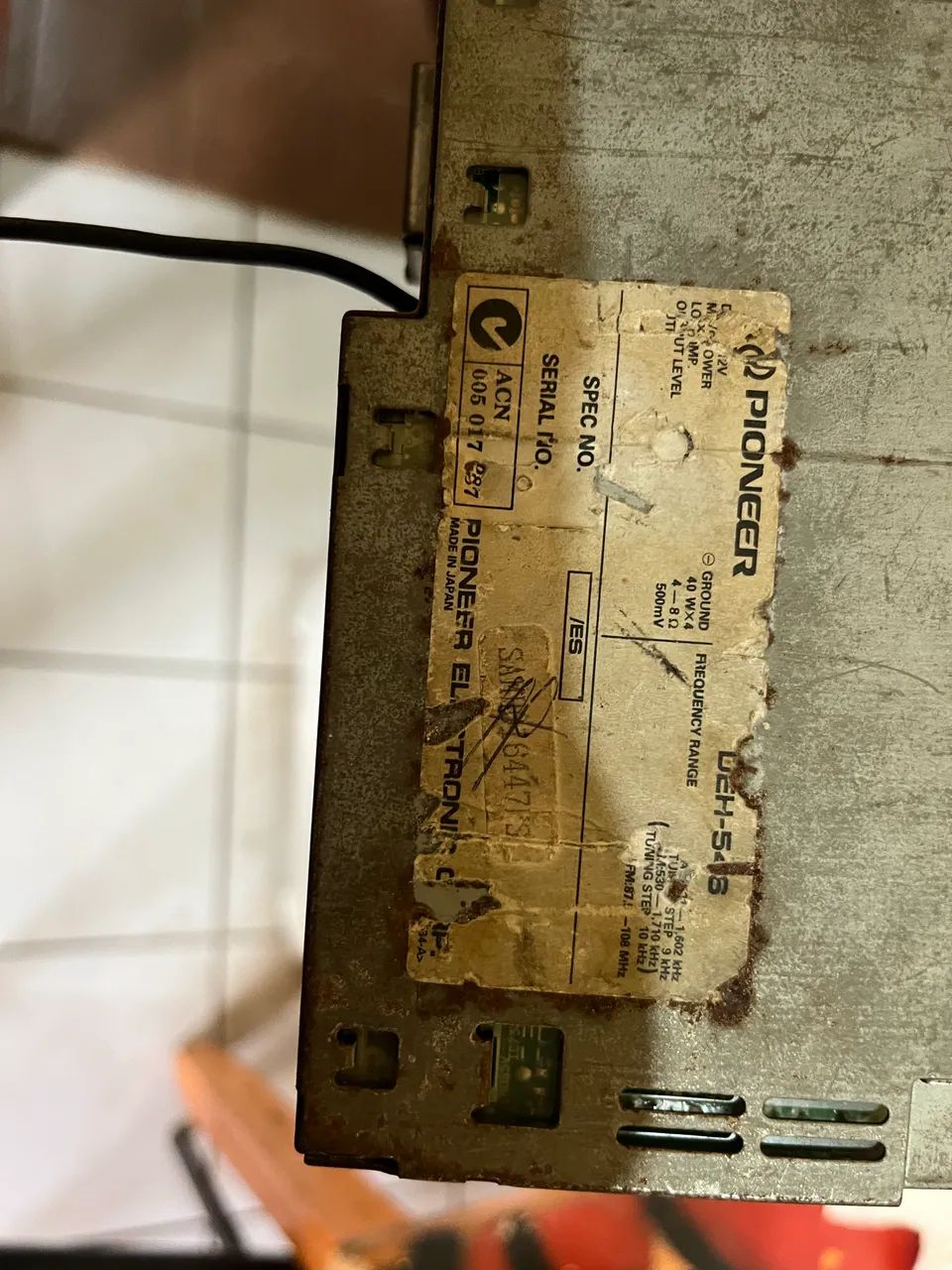 Rádio de carro antigo Pioneer  - Foto 4