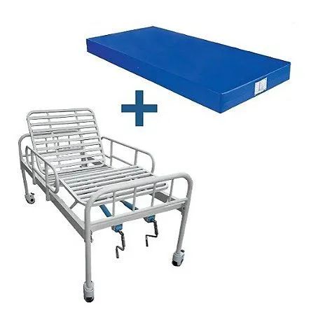 Cama hospitalar+ colchão impermeável+ colchão anti escaras ( pouco tempo de uso)  - Foto 2