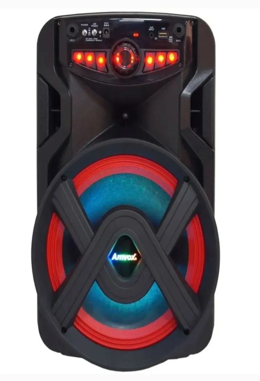 CAIXA DE SOM AMVOX 250W RMS COM LED
